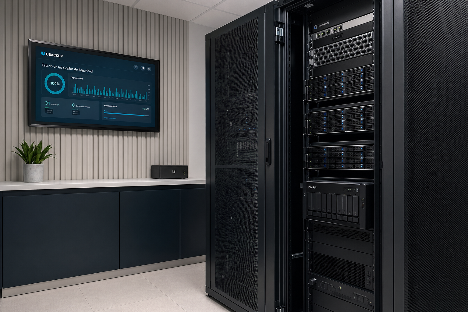 Infraestructura empresarial preparada para copias de seguridad y continuidad operativa