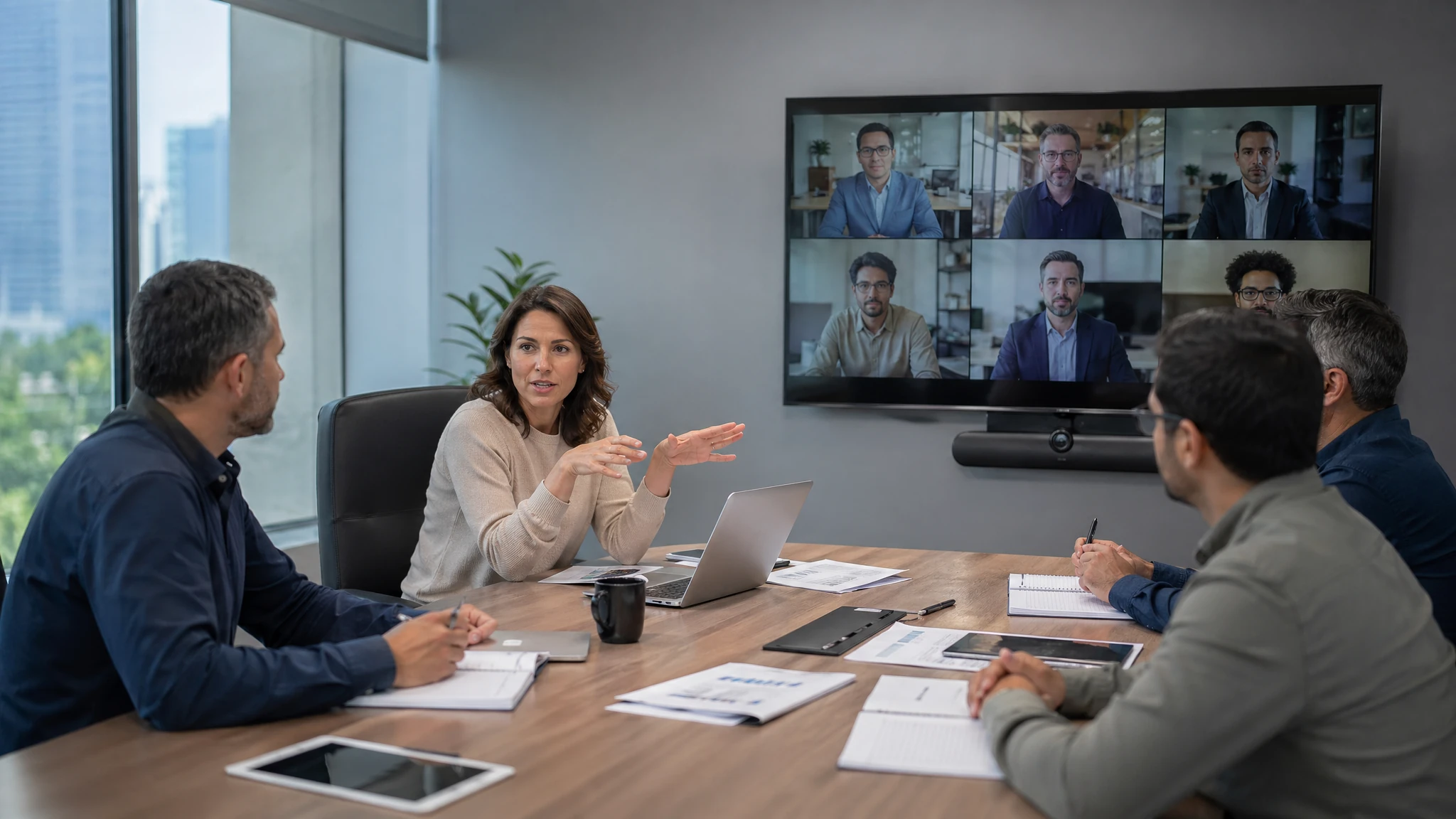 Responsable técnico coordinando a varios proveedores tecnológicos en seguimiento empresarial